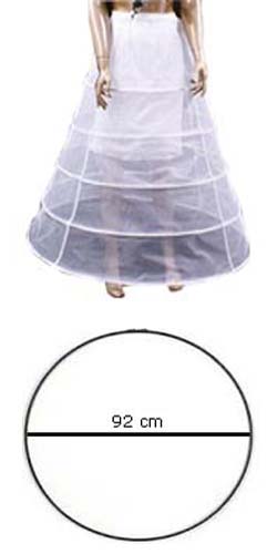 Underskirt with 5 crinoline - WHITE (fehér)